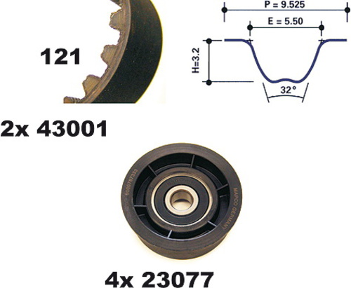 MAPCO 23001 Timing Belt Kit