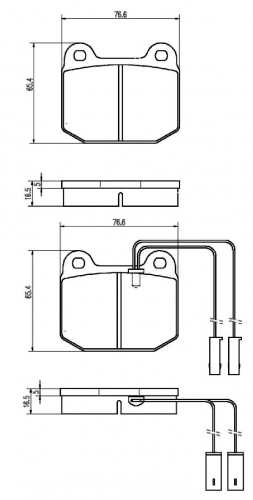 MAPCO 6268 Комплект тормозных колодок, дисковый тормоз