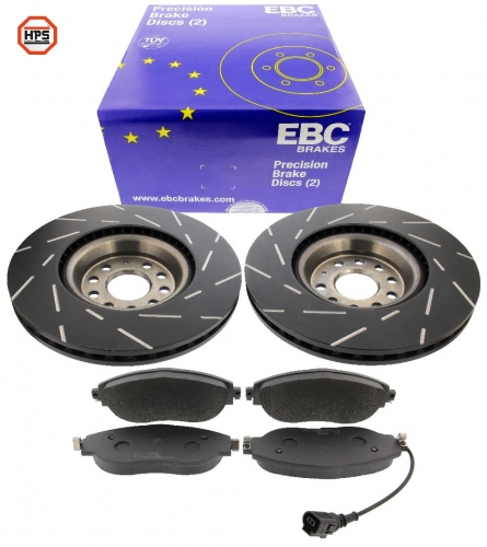 EBC 11147633USR Bremsensatz EBC Black Dash Bremsscheiben + Carbon Bremsbeläge Vorderachse