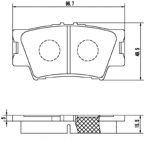 MAPCO 6890 Комплект тормозных колодок, дисковый тормоз