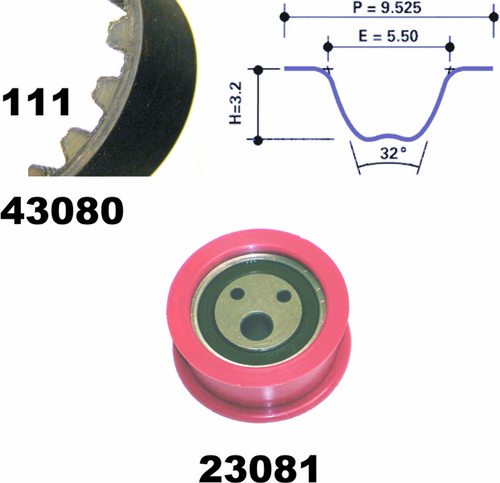 MAPCO 73081 Timing Belt Kit