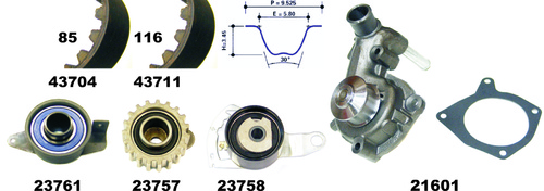 MAPCO 41712/2 Water Pump & Timing Belt Kit