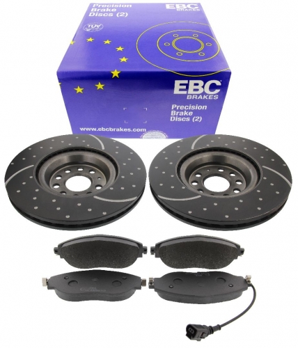 EBC 11147633GD Bremsensatz EBC Turbo Groove Bremsscheiben + Carbon Bremsbeläge Vorderachse