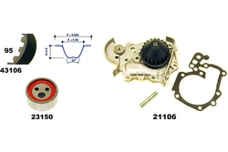 MAPCO 41106 Water Pump & Timing Belt Kit