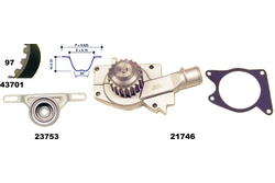 MAPCO 41701 Water Pump & Timing Belt Kit